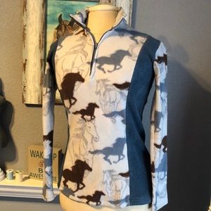 Ladies small winter riding fleece top